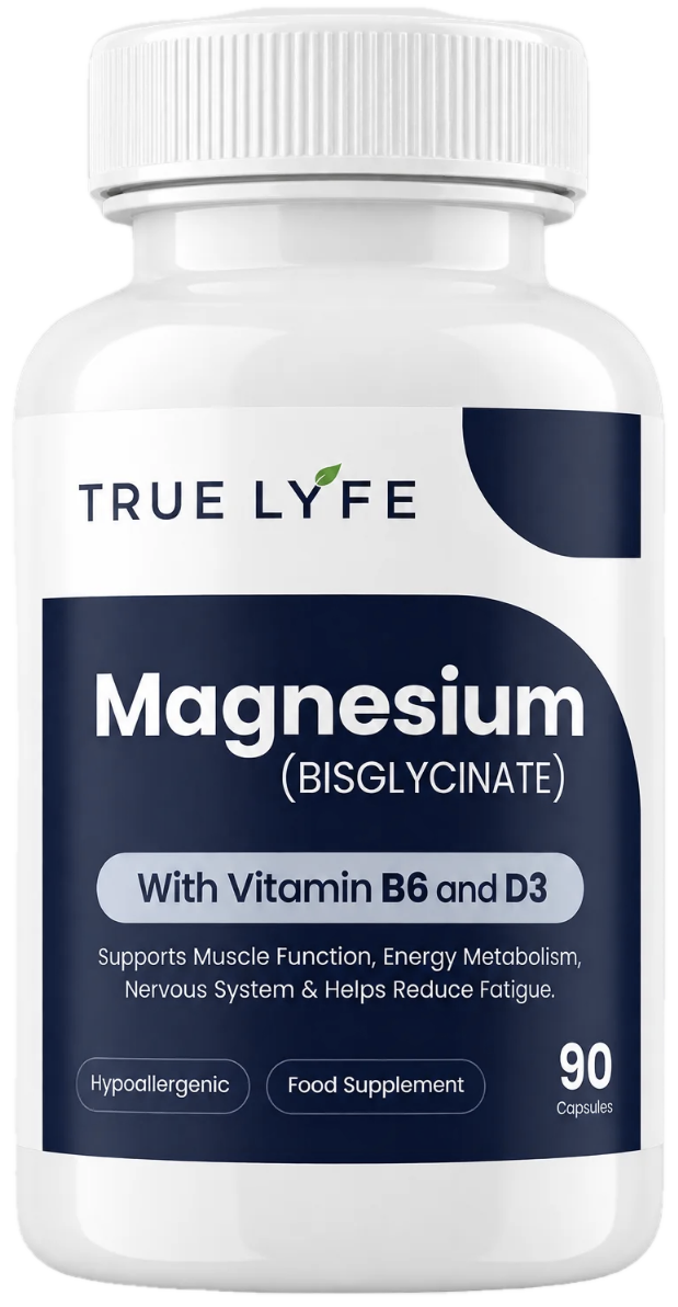 True Lyfe Magnesium Bisglycinate with Vitamin B6 and D3 — 90 capsules